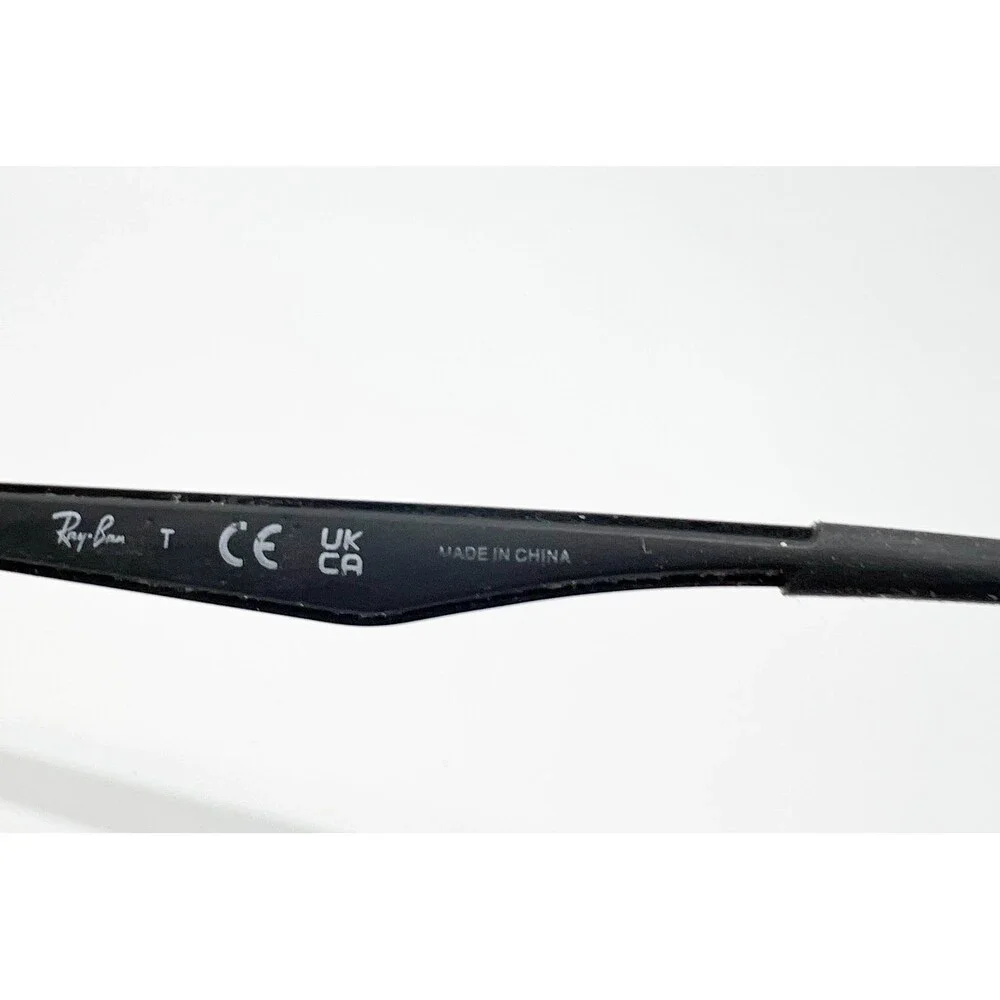 Ray-Ban Eyeglasses Frames Black Semi-Rimless Rectangular RB 6335 2503 56-17 - Picture 6 of 7